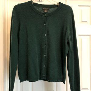 Bloomingdales green cashmere cardigan